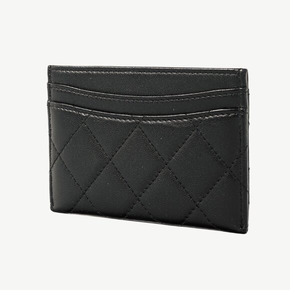 Chanel Black Lambskin Leather Quilted CC Card Holder - Picture 3 of 10
